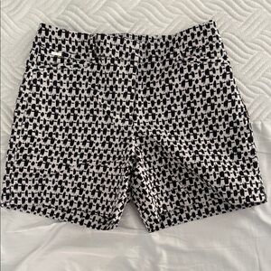 White House Black Market Black and White Patterned Shorts